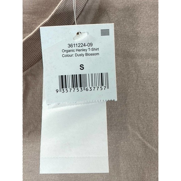 Cotton:On Men's Dusty Blossom Organic Henley Short Sleeve T-Shirt SZ S - Picture 13 of 13